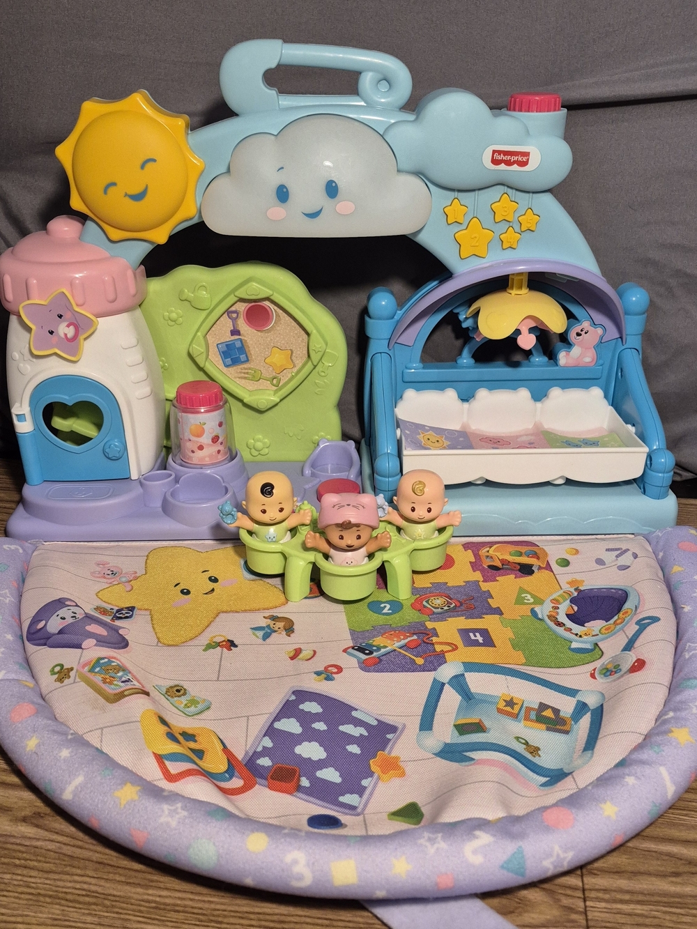 Fisher Price Little People 123 Babies Play Date Baby Nursery Smart Stages WORKS
